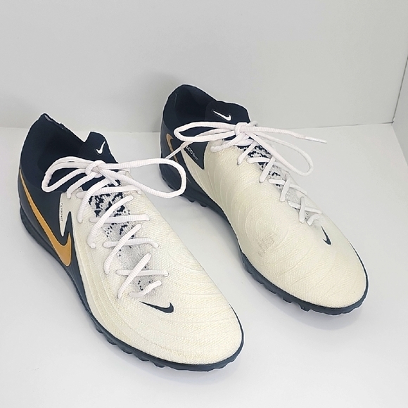 Nike Phantom GX 2 Pro TF Low-Top Soccer Shoes, Size 11½, White, Gold, Black - Picture 7 of 14